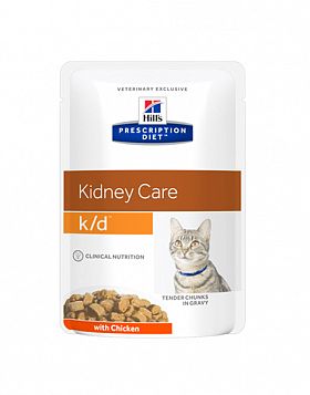 Hill's PD k/d Kidney Care пауч для кошек с заболеваниями почек и сердца (КУРА) 