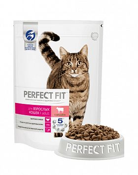 Perfect Fit  сухой корм для взрослых кошек  (ГОВЯДИНА)